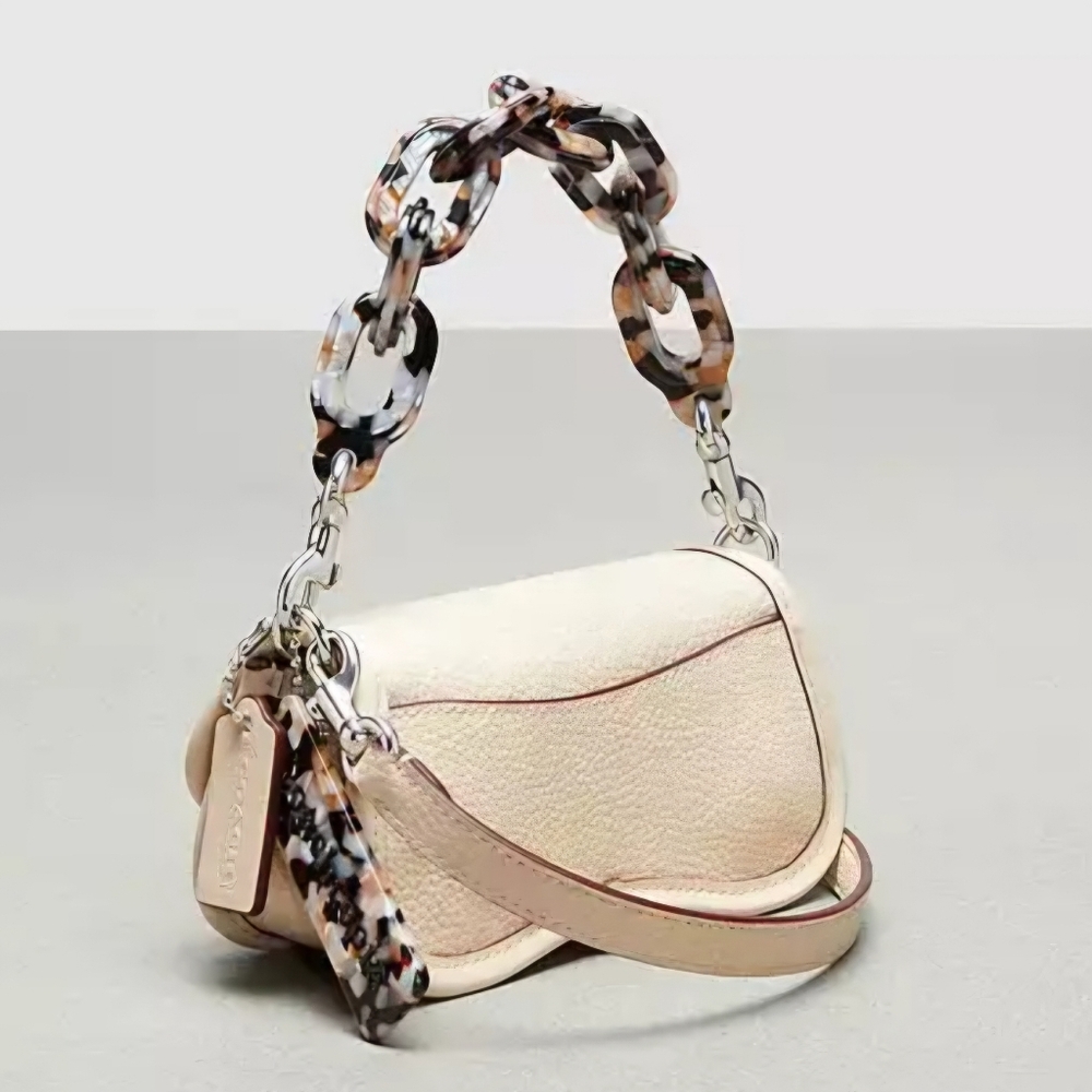 SOLD Coachtopia Cream Leather Mini Wavy Dinky Handbag by Coach - Picture 3 of 16